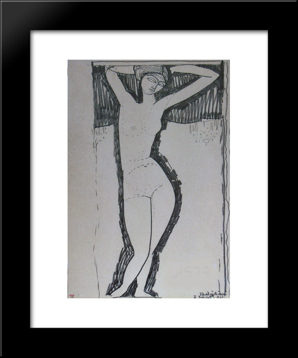 Nude 20x24 Black Modern Wood Framed Art Print Poster by Modigliani, Amedeo