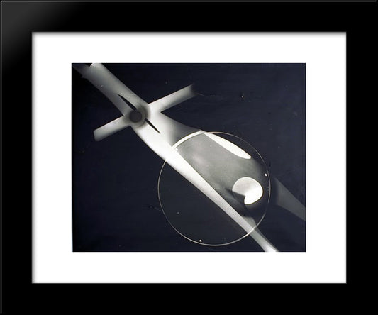 Photogram 20x24 Black Modern Wood Framed Art Print Poster by Moholy Nagy, Laszlo