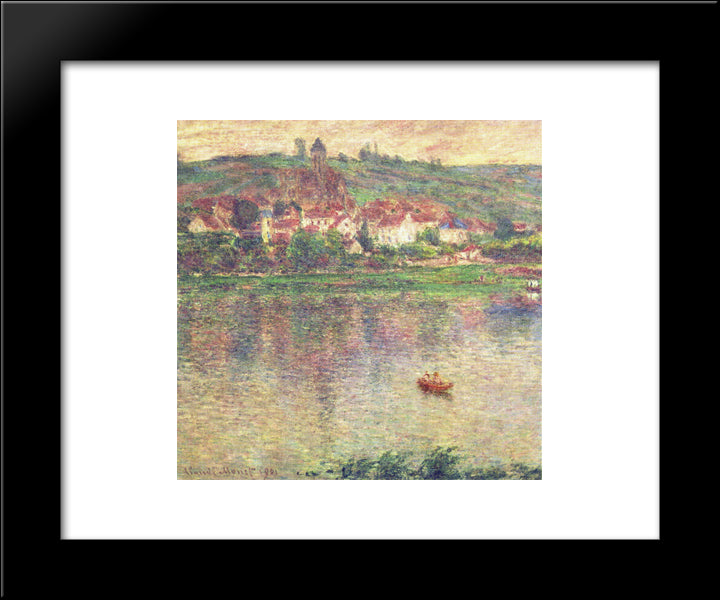 Vetheuil 20x24 Black Modern Wood Framed Art Print Poster by Monet, Claude
