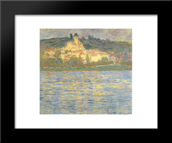 Vetheuil 20x24 Black Modern Wood Framed Art Print Poster by Monet, Claude