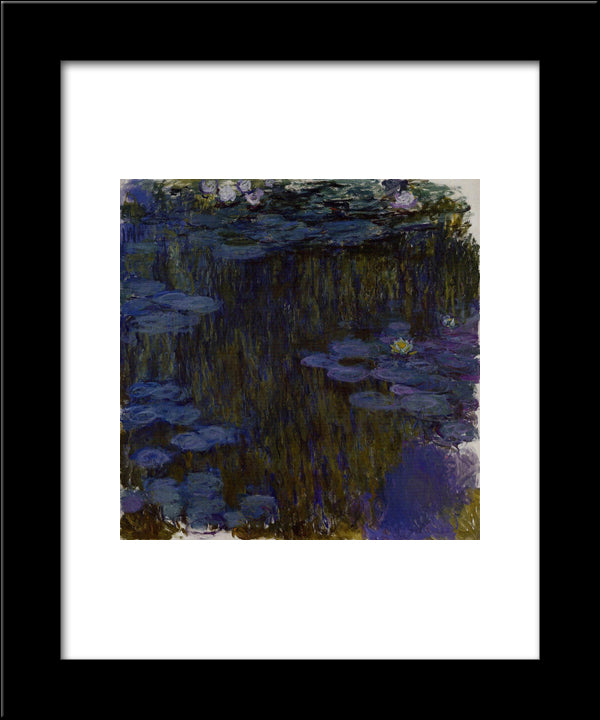 Water Lilies 20x24 Black Modern Wood Framed Art Print Poster by Monet, Claude
