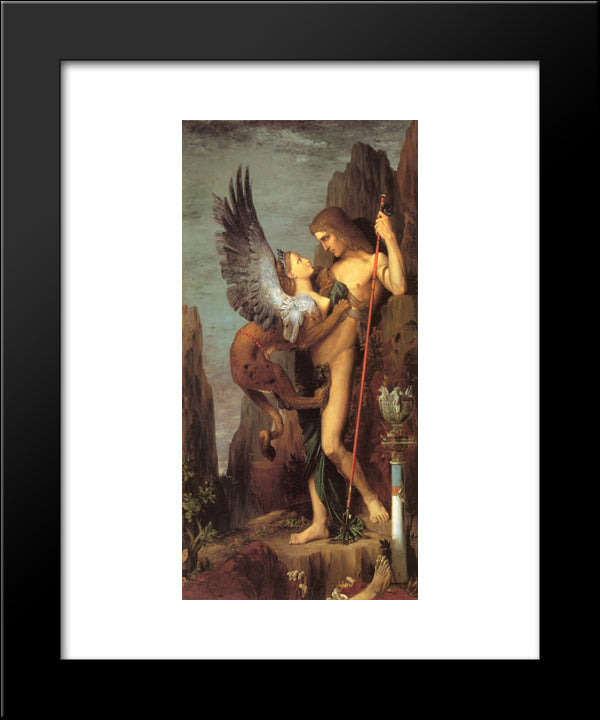 The Sphinx 20x24 Black Modern Wood Framed Art Print Poster by Moreau, Gustave