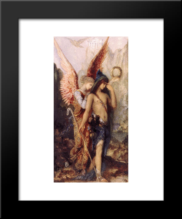 The Voices 20x24 Black Modern Wood Framed Art Print Poster by Moreau, Gustave