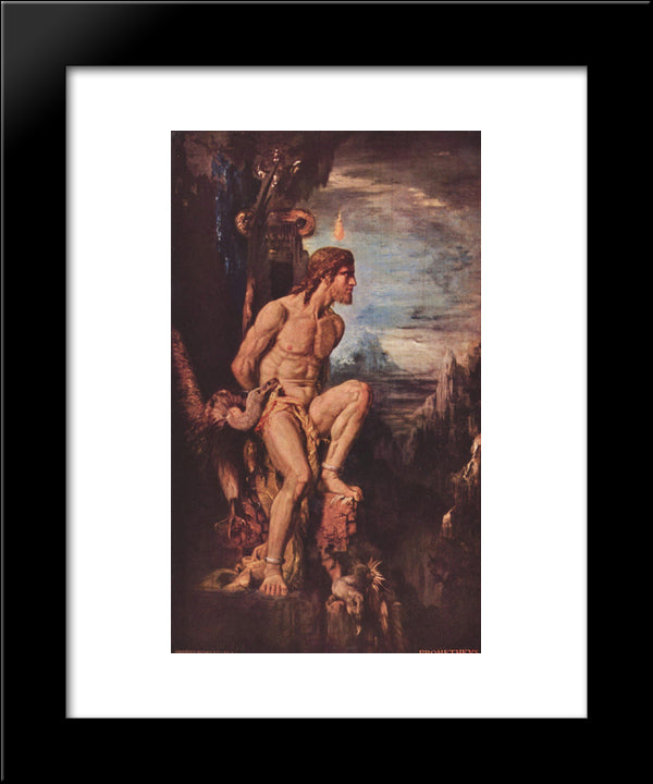 Prometheus 20x24 Black Modern Wood Framed Art Print Poster by Moreau, Gustave