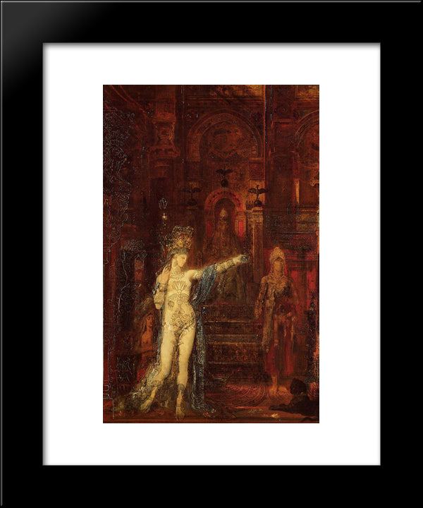 Salome Dancing Before Herod 20x24 Black Modern Wood Framed Art Print Poster by Moreau, Gustave