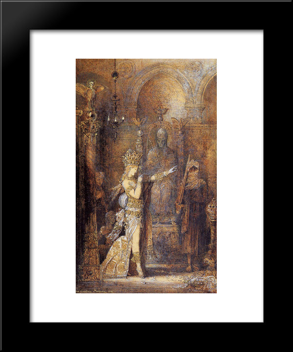 Salome Dancing 20x24 Black Modern Wood Framed Art Print Poster by Moreau, Gustave