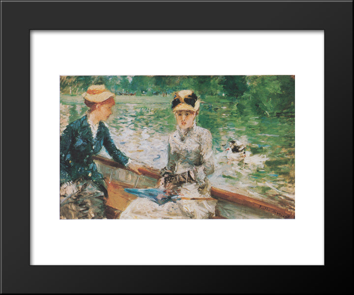 Summer'S Day 20x24 Black Modern Wood Framed Art Print Poster by Morisot, Berthe