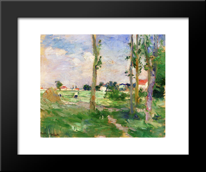 Landscape Of Creuse 20x24 Black Modern Wood Framed Art Print Poster by Morisot, Berthe