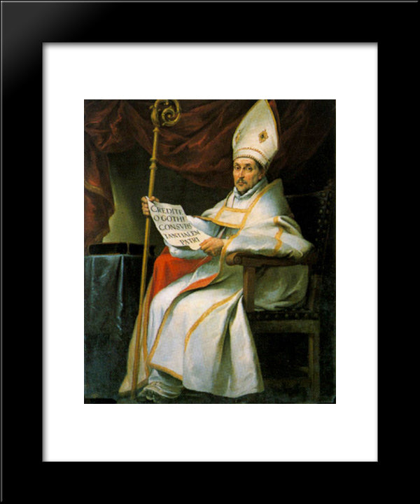 St. Isidor 20x24 Black Modern Wood Framed Art Print Poster by Murillo, Bartolome Esteban