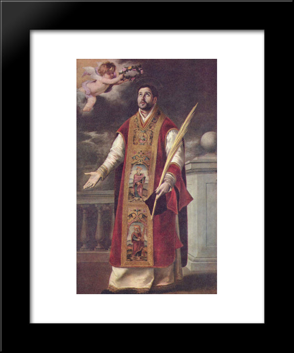 St. Rodriguez 20x24 Black Modern Wood Framed Art Print Poster by Murillo, Bartolome Esteban
