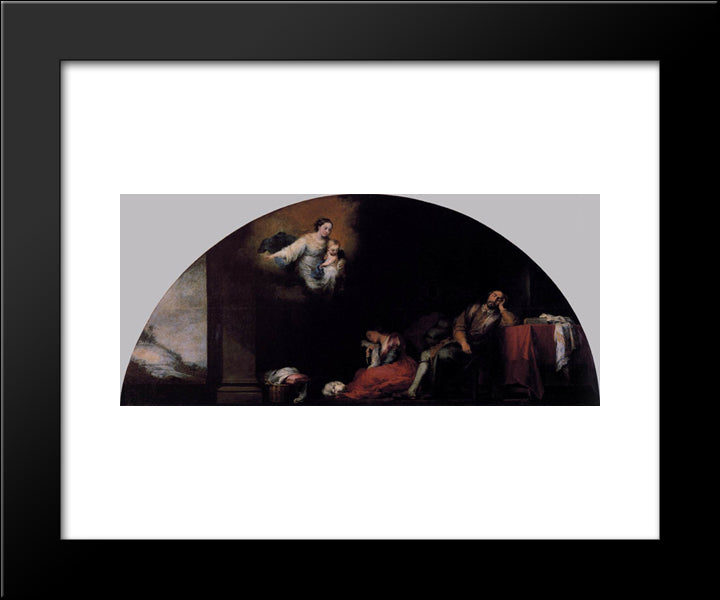 The Story Of The Foundation Of Santa Maria Maggiore: The Patrician'S Dream 20x24 Black Modern Wood Framed Art Print Poster by Murillo, Bartolome Esteban