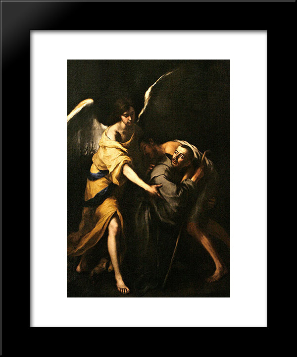 Saint John Of God 20x24 Black Modern Wood Framed Art Print Poster by Murillo, Bartolome Esteban
