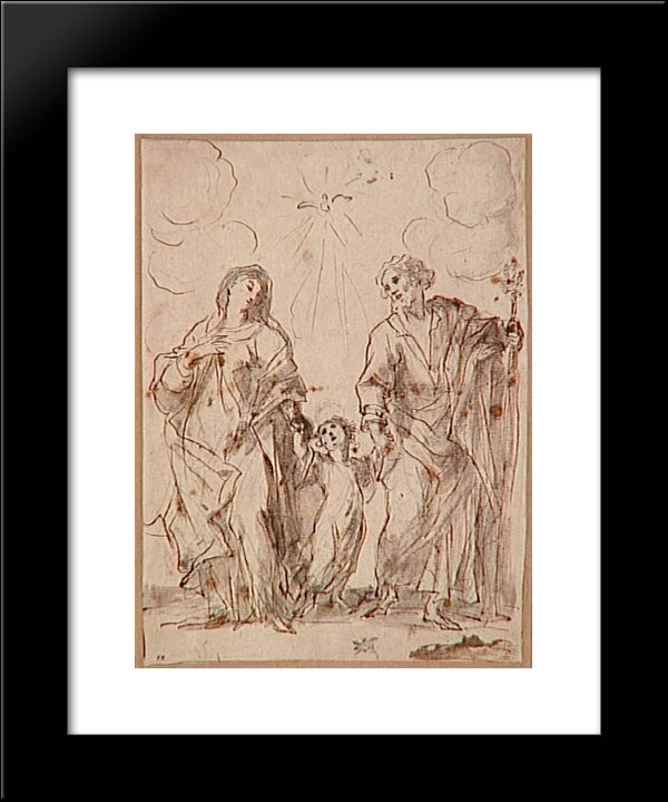 The Flight Into Egypt 20x24 Black Modern Wood Framed Art Print Poster by Murillo, Bartolome Esteban