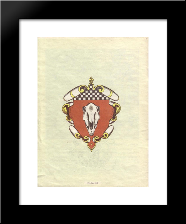 Illustration. 'Fairy Tales: Teremok. Mizgir'. 20x24 Black Modern Wood Framed Art Print Poster by Narbut, Heorhiy