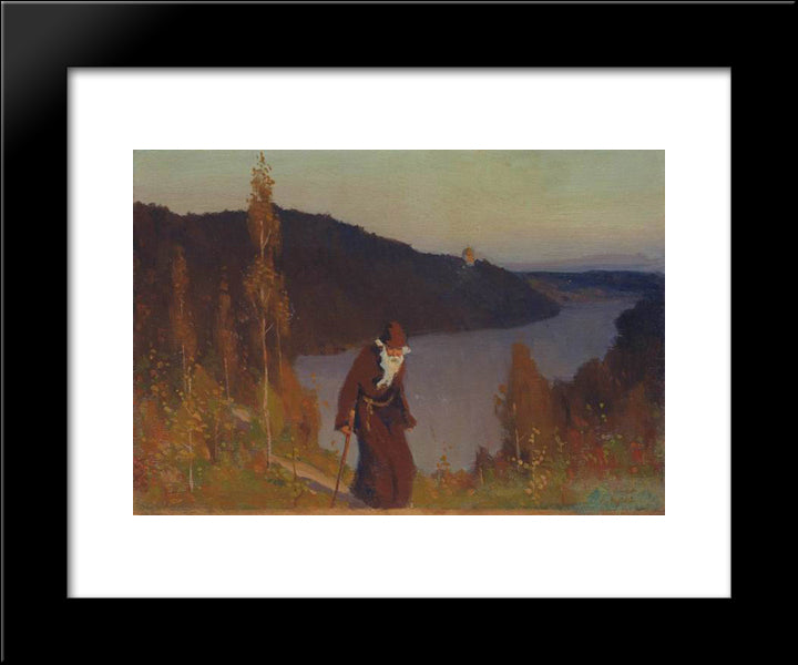 Silence 20x24 Black Modern Wood Framed Art Print Poster by Nesterov, Mikhail