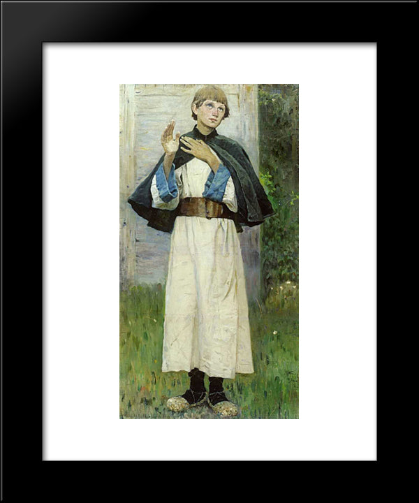 Youth Of St. Sergius 20x24 Black Modern Wood Framed Art Print Poster by Nesterov, Mikhail