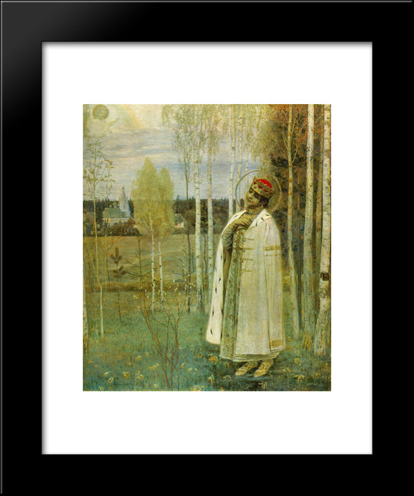 Tsarevich Dimitry 20x24 Black Modern Wood Framed Art Print Poster by Nesterov, Mikhail