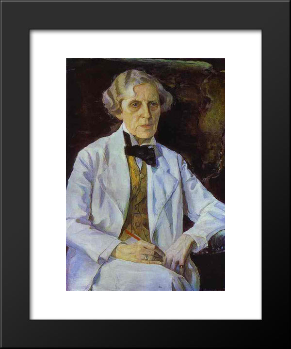 Portrait Of Elizaveta Kruglikova 20x24 Black Modern Wood Framed Art Print Poster by Nesterov, Mikhail