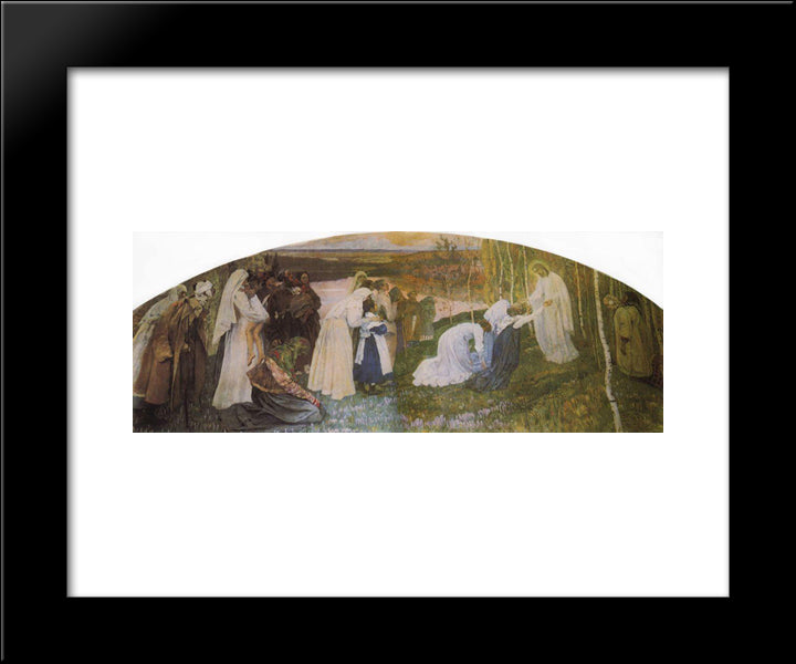 Way To Christ 20x24 Black Modern Wood Framed Art Print Poster by Nesterov, Mikhail