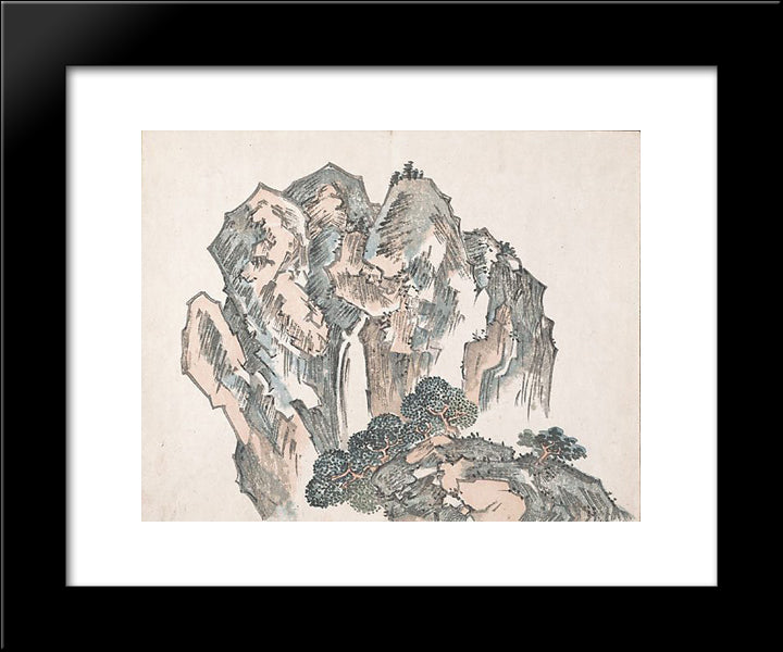 Untitled (Mountains) 20x24 Black Modern Wood Framed Art Print Poster by no Taiga, Ike