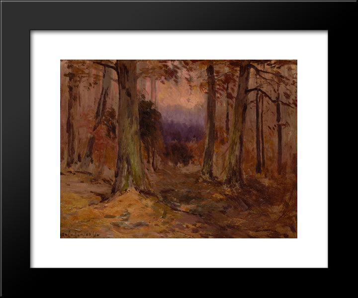 Landscape Sketch 20x24 Black Modern Wood Framed Art Print Poster by Onderdonk, Robert Julian