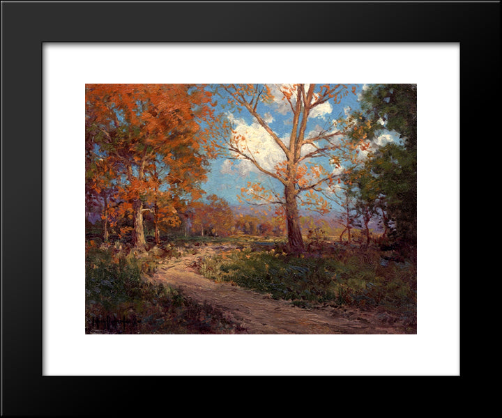 October Sunlight 20x24 Black Modern Wood Framed Art Print Poster by Onderdonk, Robert Julian