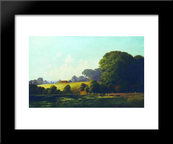 Landscape With Pond 20x24 Black Modern Wood Framed Art Print Poster by Orlovsky, Volodymyr