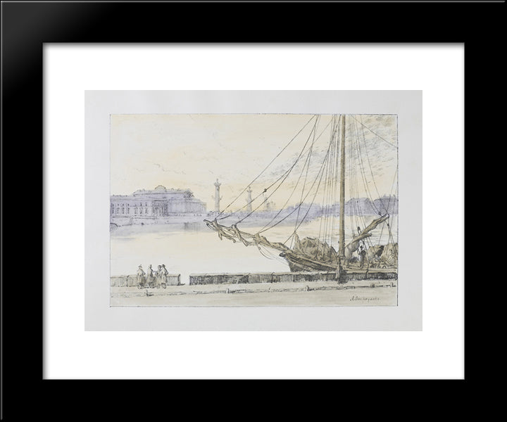 Exchange 20x24 Black Modern Wood Framed Art Print Poster by Ostroumova Lebedeva, Anna