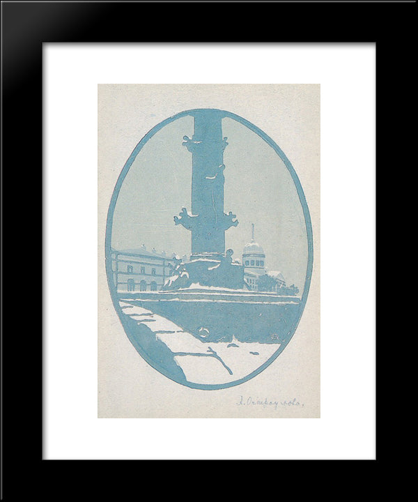View Of St. Petersburg 20x24 Black Modern Wood Framed Art Print Poster by Ostroumova Lebedeva, Anna
