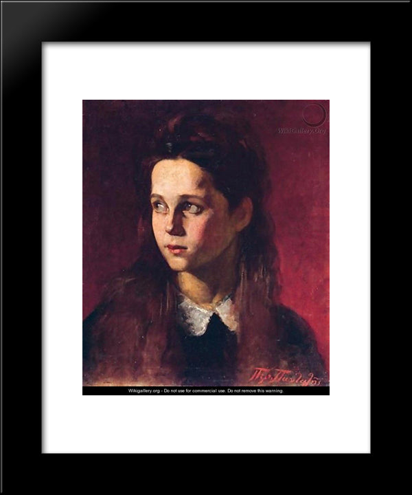 Girl 20x24 Black Modern Wood Framed Art Print Poster by Pantazis, Pericles