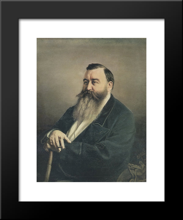 Portrait Of F.F. Rezanov 20x24 Black Modern Wood Framed Art Print Poster by Perov, Vasily