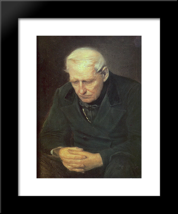 Old Man 20x24 Black Modern Wood Framed Art Print Poster by Perov, Vasily