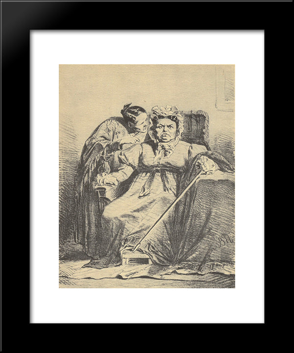 Naushnitsa. Before The Storm 20x24 Black Modern Wood Framed Art Print Poster by Perov, Vasily