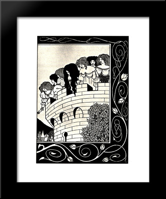 A Devil In Woman'S Likeness 2 20x24 Black Modern Wood Framed Art Print Poster by Beardsley, Aubrey