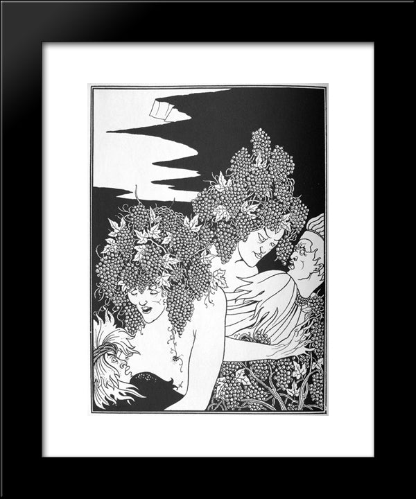 A Snare Of Vintage 2 20x24 Black Modern Wood Framed Art Print Poster by Beardsley, Aubrey