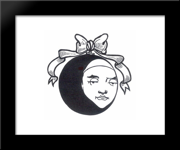 Pierrot 2 20x24 Black Modern Wood Framed Art Print Poster by Beardsley, Aubrey
