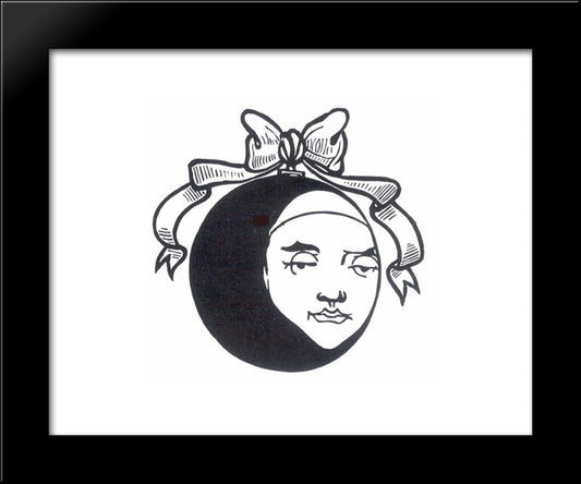 Pierrot 2 20x24 Black Modern Wood Framed Art Print Poster by Beardsley, Aubrey