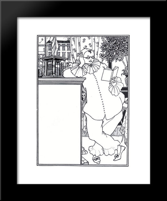 Pierrot 4 20x24 Black Modern Wood Framed Art Print Poster by Beardsley, Aubrey