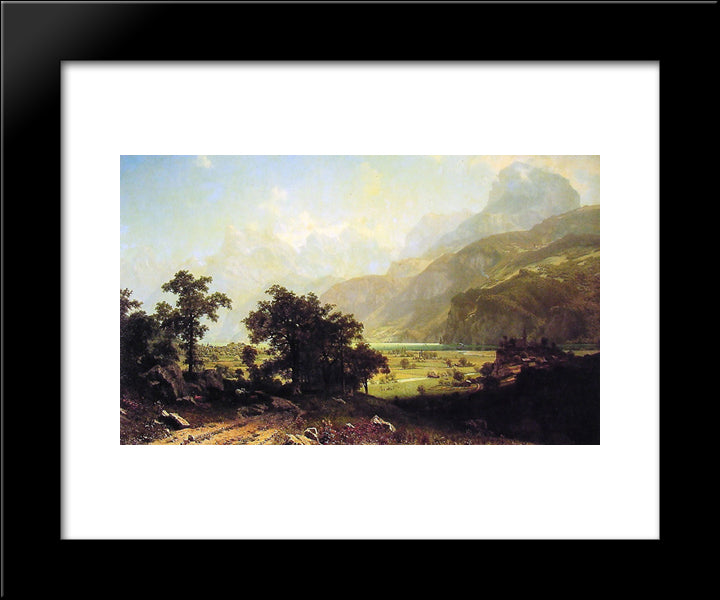 Lake Lucerne, Switzerland 20x24 Black Modern Wood Framed Art Print Poster by Bierstadt, Albert