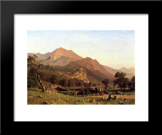 Rocca De Secca 20x24 Black Modern Wood Framed Art Print Poster by Bierstadt, Albert