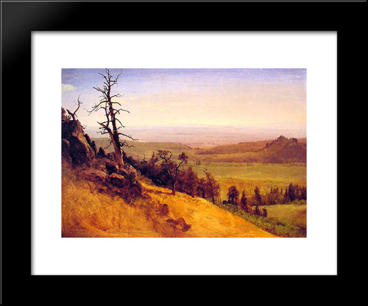 Newbraska Wasatch Mountains 20x24 Black Modern Wood Framed Art Print Poster by Bierstadt, Albert