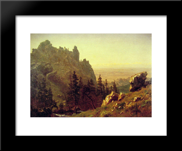 Wind River Country 20x24 Black Modern Wood Framed Art Print Poster by Bierstadt, Albert
