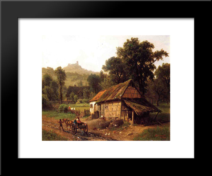 In The Foothills 20x24 Black Modern Wood Framed Art Print Poster by Bierstadt, Albert