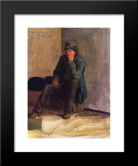 Mormon Boy, Salt Lake City 20x24 Black Modern Wood Framed Art Print Poster by Bierstadt, Albert