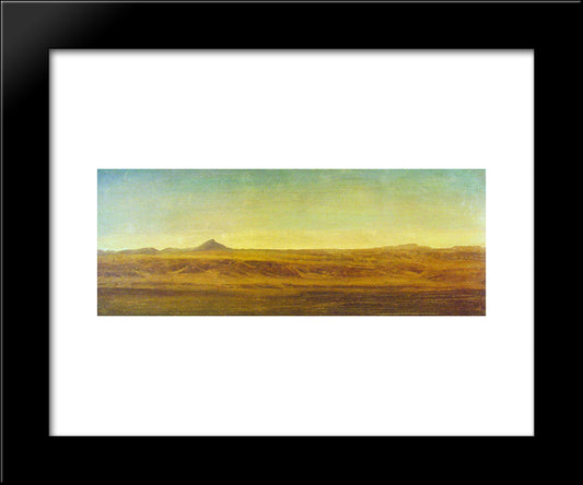 On The Plains 20x24 Black Modern Wood Framed Art Print Poster by Bierstadt, Albert