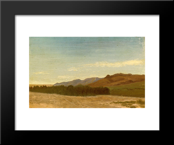 The Plains Near Fort Laramie 20x24 Black Modern Wood Framed Art Print Poster by Bierstadt, Albert