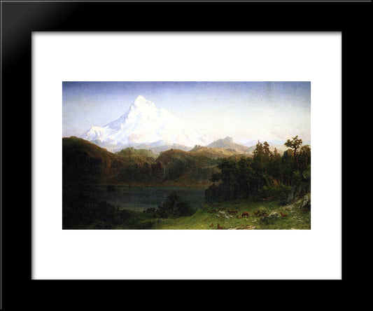 Mount Hood, Oregon 20x24 Black Modern Wood Framed Art Print Poster by Bierstadt, Albert