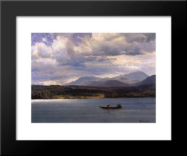 Overlook Mountain From Olana 20x24 Black Modern Wood Framed Art Print Poster by Bierstadt, Albert