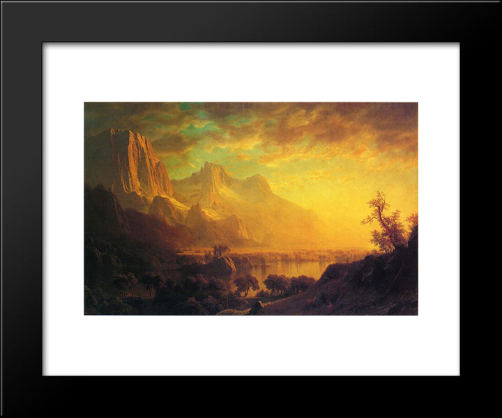 Wind River, Wyoming 20x24 Black Modern Wood Framed Art Print Poster by Bierstadt, Albert