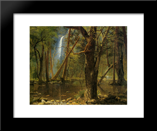 View In Yosemite Valley 20x24 Black Modern Wood Framed Art Print Poster by Bierstadt, Albert